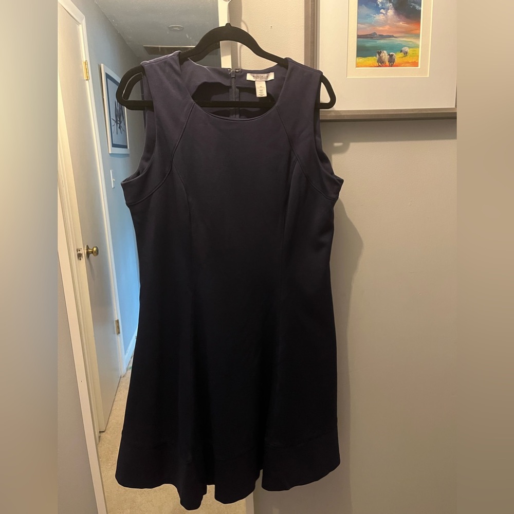 White House Black Market Navy Sleeveless Dress